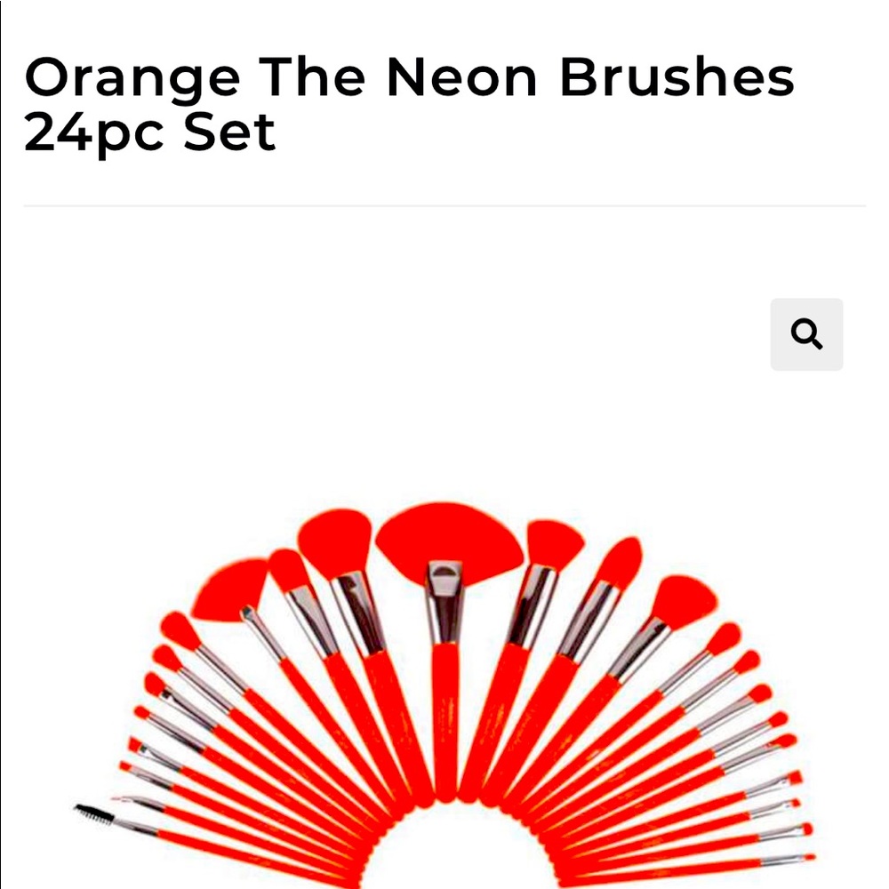 24 PC Orange Neon Brush Set
